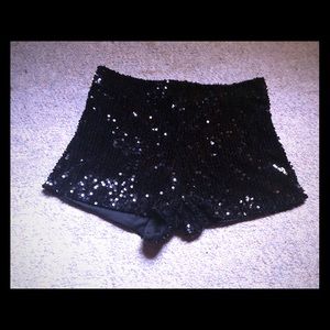 Glitter and shine night out shorts SM